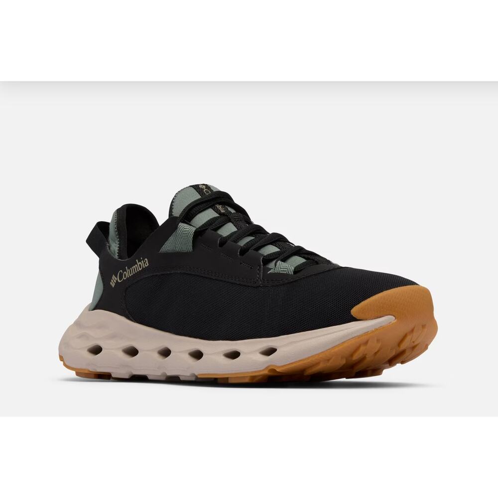 Columbia Mens 8.5 Like New w/ Box Drainmaker XTR Shoe Water Sneaker Black Green‎